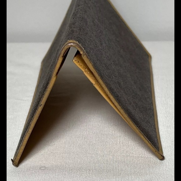 Vintage Celine Macadam Long Wallet PVC Purse Authentic Brown n Gold Leather - Picture 6 of 11